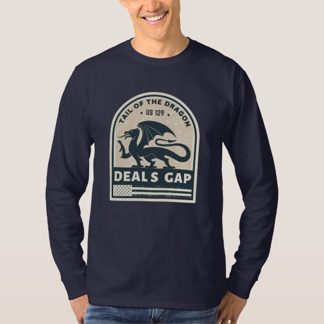 Tail of the Dragon Deals Gap Motorcycle road trip T-Shirt (Front)