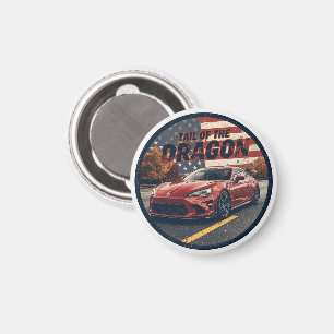 Tail of the Dragon Deals Gap sports car road trip Magnet