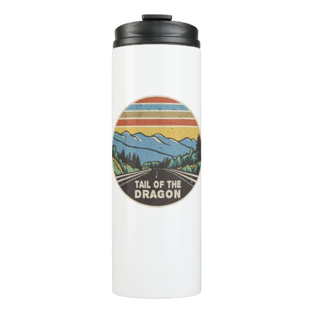 Tail Of The Dragon Mountains Thermal Tumbler (Front)