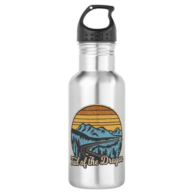 Tail Of The Dragon Retro 532 Ml Water Bottle (Front)