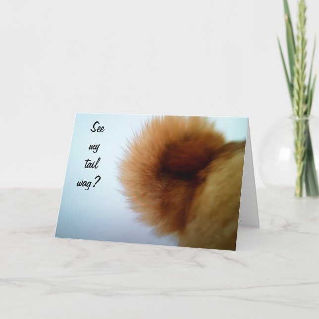 TAIL WAGGING ONE HAPPY DOG CARD (Front)