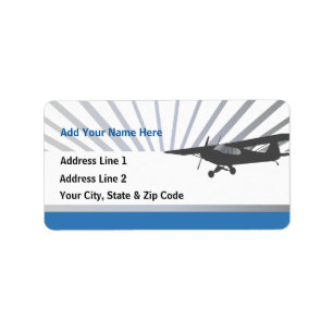 Taildragger Aeroplane Label