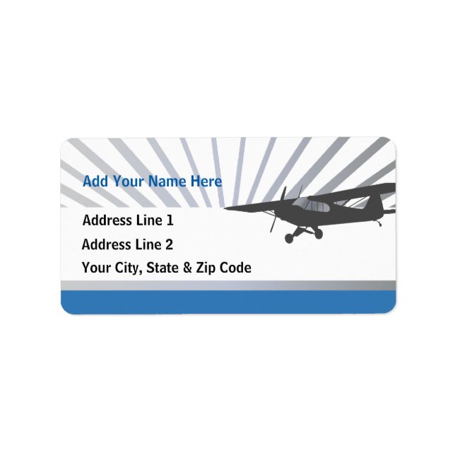 Taildragger Aeroplane Label (Front)