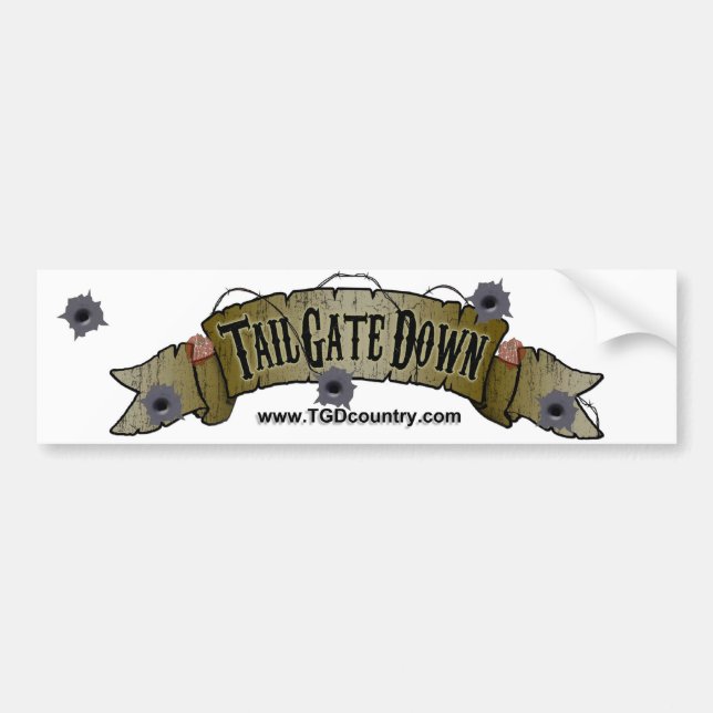 Tailgate Down Bumper Sticker (Front)
