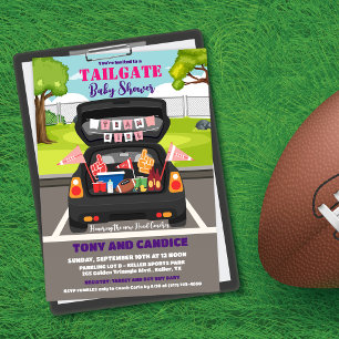 Tailgate Football Baby Shower Couples Shower Invitation