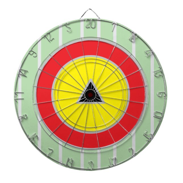 Tailgate Light Green Red Silver   Dartboard (Front)