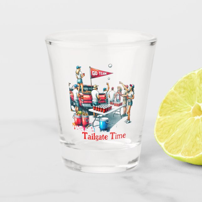 Tailgate Time Beer Pong Shot Glass (Front)