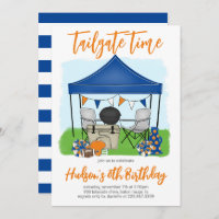 Tailgate Time Football Birthday Invitation