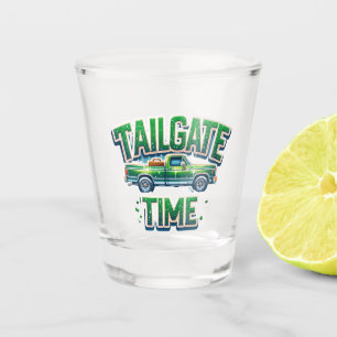 Tailgate Time Green Truck Shot Glass