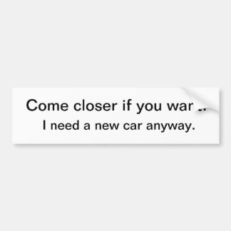 Tailgater Backoff Bumper Sticker