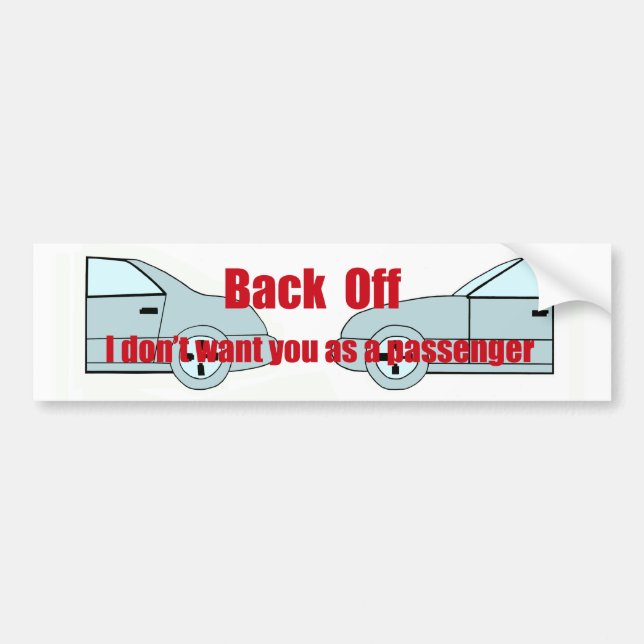 Tailgater Bumper Sticker (Front)