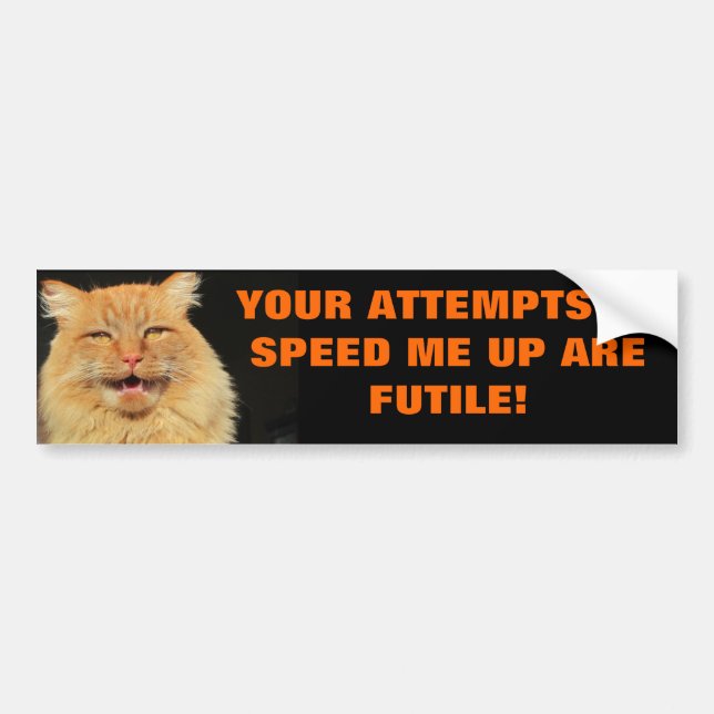 Tailgaters Attempts are Futile Bumper Sticker (Front)