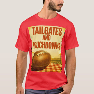 Tailgates and Touchdowns Retro Football Stadium Te T-Shirt