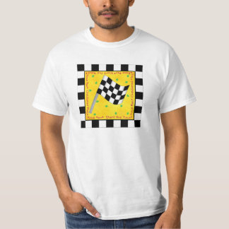 Tailgating Race Fan Chequered Flag Custom T-Shirt