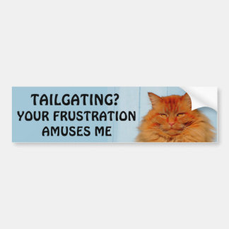 Tailgating? Your Frustration Amuses Me Pumpkin Bumper Sticker