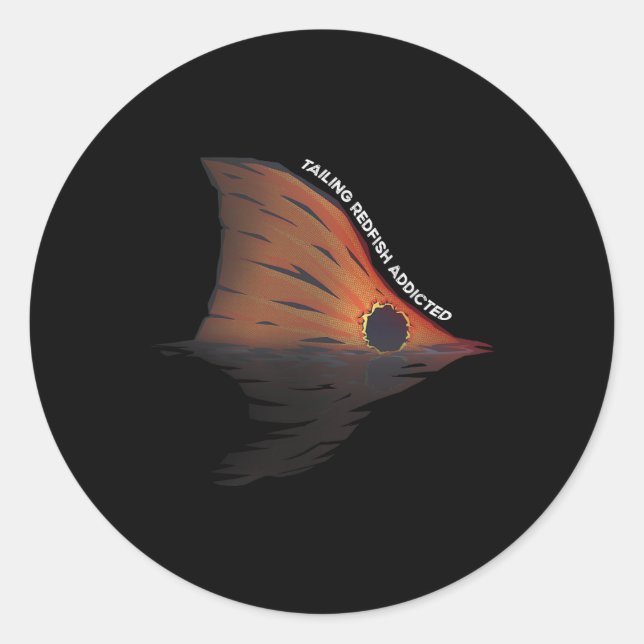 Tailing Redfish Fishing Joke Redfishing Red Drum F Classic Round Sticker (Front)