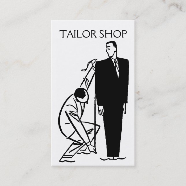 Tailor Alterations, Tailoring, Seamstress Business Card (Front)
