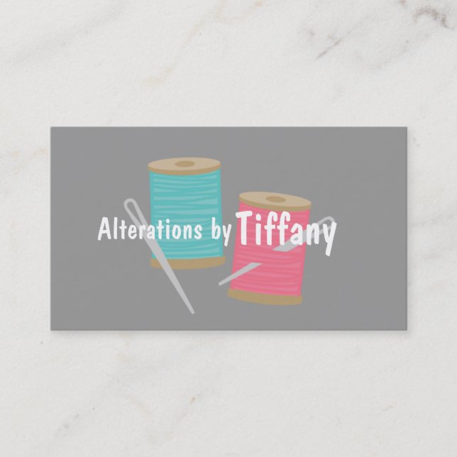 Tailor Alterations Tailoring Seamstress Tailor Business Card (Front)