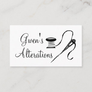 Tailor, Alterations, Tailoring, Seamstress, Tailor Business Card