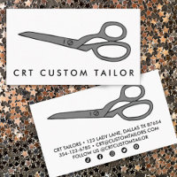 Tailor Fabric Scissors Chic Line Drawing CUSTOM