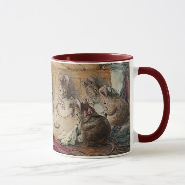 Tailor Mice Sewing a Waistcoat Beatrix Potter 1902 Mug (Right)