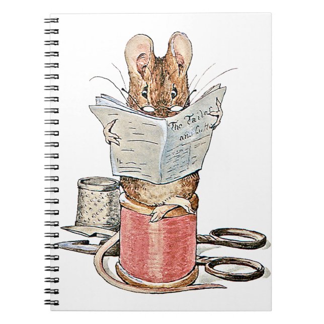 Tailor Mouse on Spool of Thread Spiral Notebook (Front)