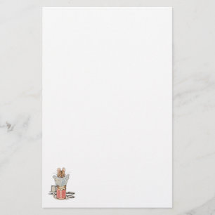 Tailor Mouse on Spool of Thread Stationery