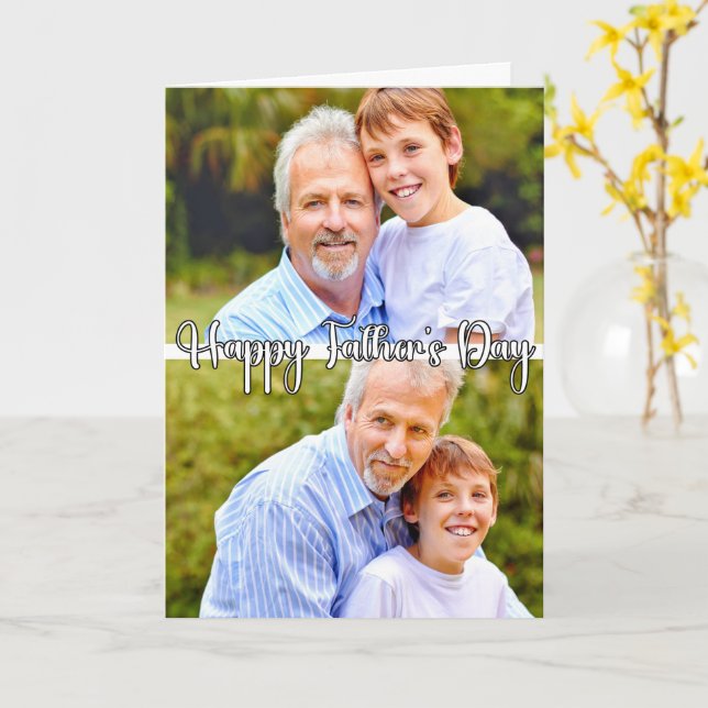 Tailor Personalised 2-photos Template Father's Day (Yellow Flower)