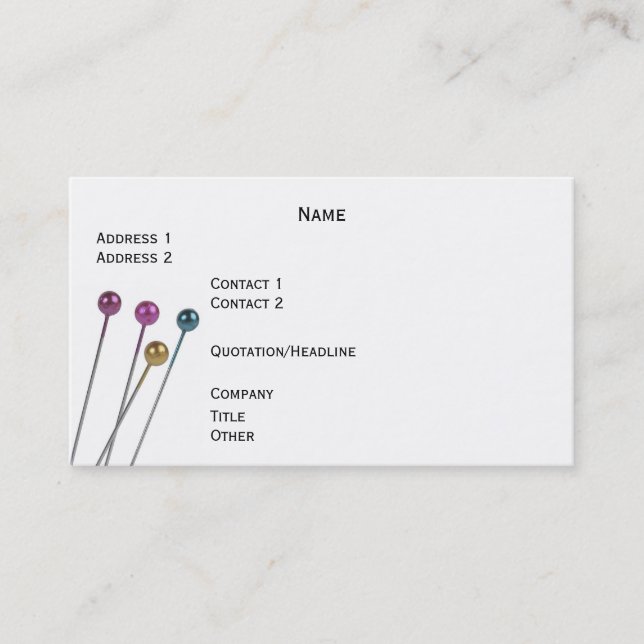 Tailor Profile Card (Front)