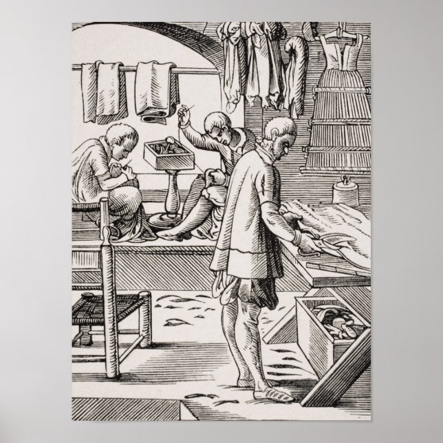 Tailor, reproduction of a woodcut poster (Front)