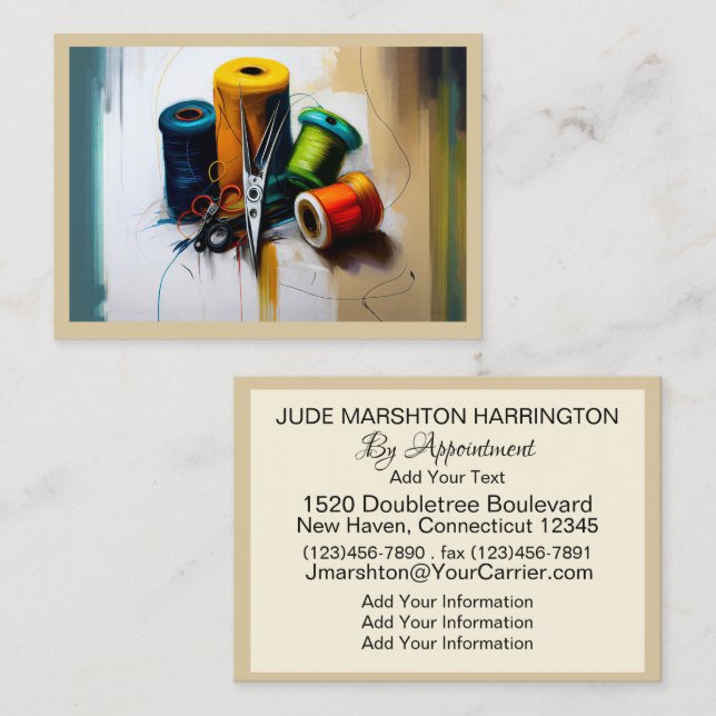 Tailor, Seamstress Business Card  (Front/Back)