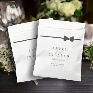 Tailored Black Tie Wedding Thank You ID1090 Favour Bags