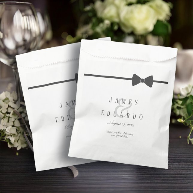 Tailored Black Tie Wedding Thank You ID1090 Favour Bags (Creator Uploaded)