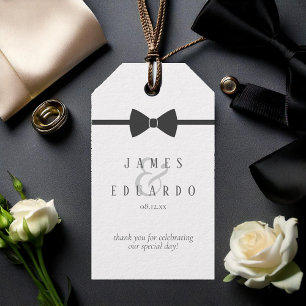 Tailored Black Tie Wedding Thank You ID1090 Gift Tags