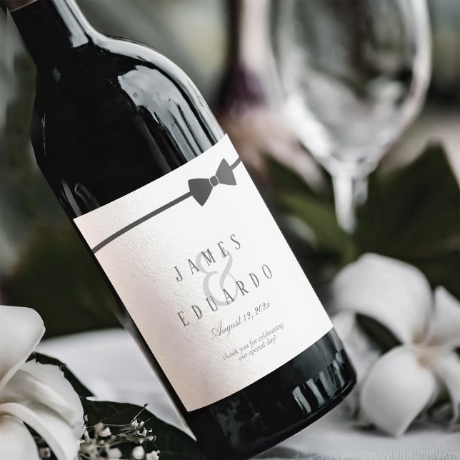 Tailored Black Tie Wedding Thank You ID1090 Wine Label (Creator Uploaded)