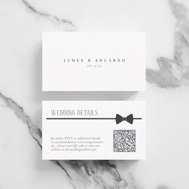 Tailored Black Tie Wedding Website ID1090 Enclosure Card (Creator Uploaded)