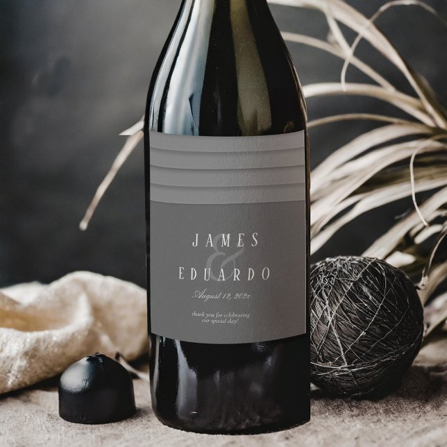 Tailored Black Tux Wedding Thank You ID1090 Wine Label (Creator Uploaded)