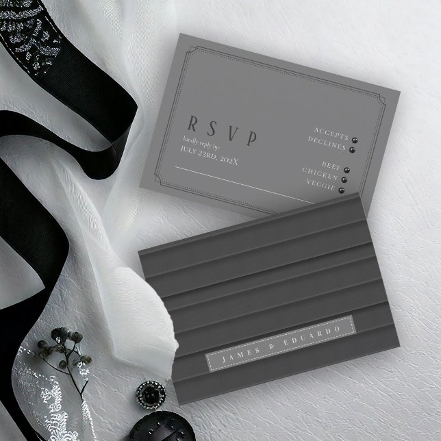 Tailored Black & White Wedding ID1090 RSVP (Creator Uploaded)