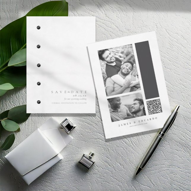 Tailored Black & White Wedding ID1090 Save The Date (Creator Uploaded)