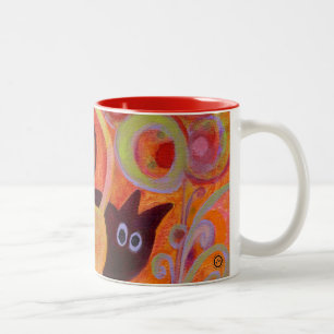 tails and cats Two-Tone coffee mug