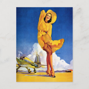 Tailwinds Pin Up Postcard