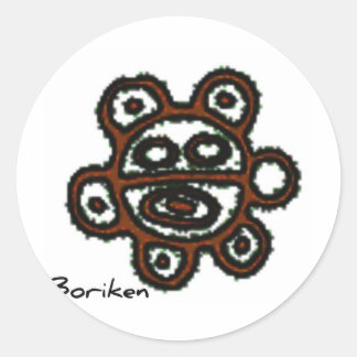 Taino Sol Boriken Classic Round Sticker
