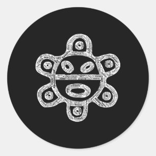 Taino Sun Puerto Rico Cities And Towns Boriken Bor Classic Round Sticker