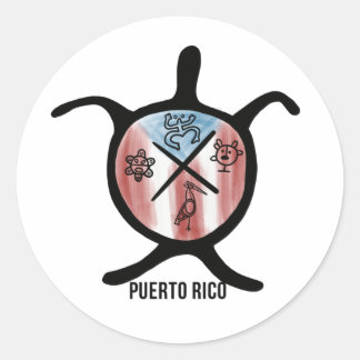 Taino symbols classic round sticker