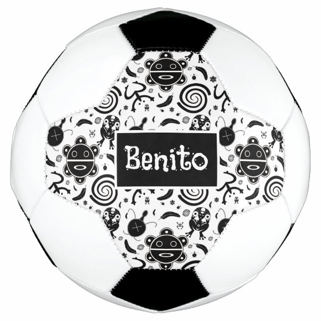 Taino Symbols Puerto Rico Culture Soccer Ball (Front)