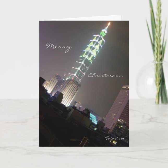 Taipei 101 Christmas Tree Holiday Card (Front)