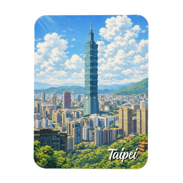 Taipei 101 Taiwan Magnet (Vertical)