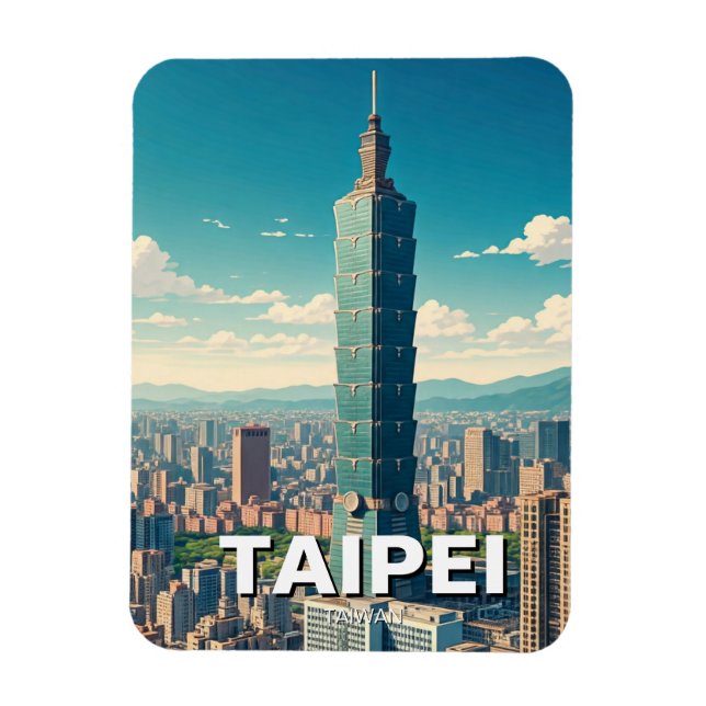 Taipei 101 Taiwan Magnet (Vertical)