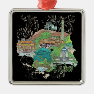 Taipei Metal Tree Decoration