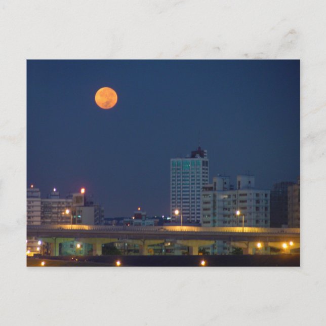 Taipei Night Moon Postcard (Front)